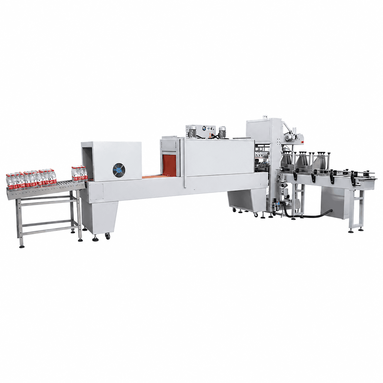 Automatic PE Film Shrink Wrapping Wrap Sleeve Sealing Packing Packaging Machine For Water BottlesFPSW-6030XI+SW-6040L