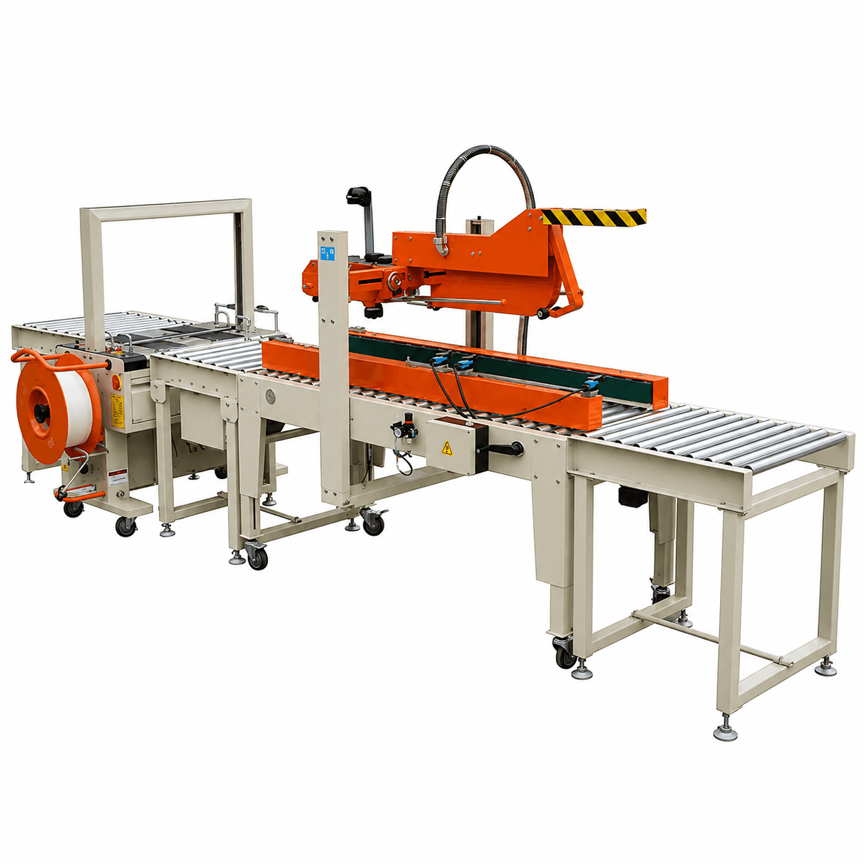 Automatic Case Flap Folding and Sealing Packing with Strapping Machine XFK-2