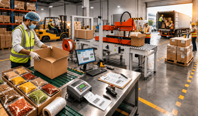 Finepack packaging equipment in a working production environment